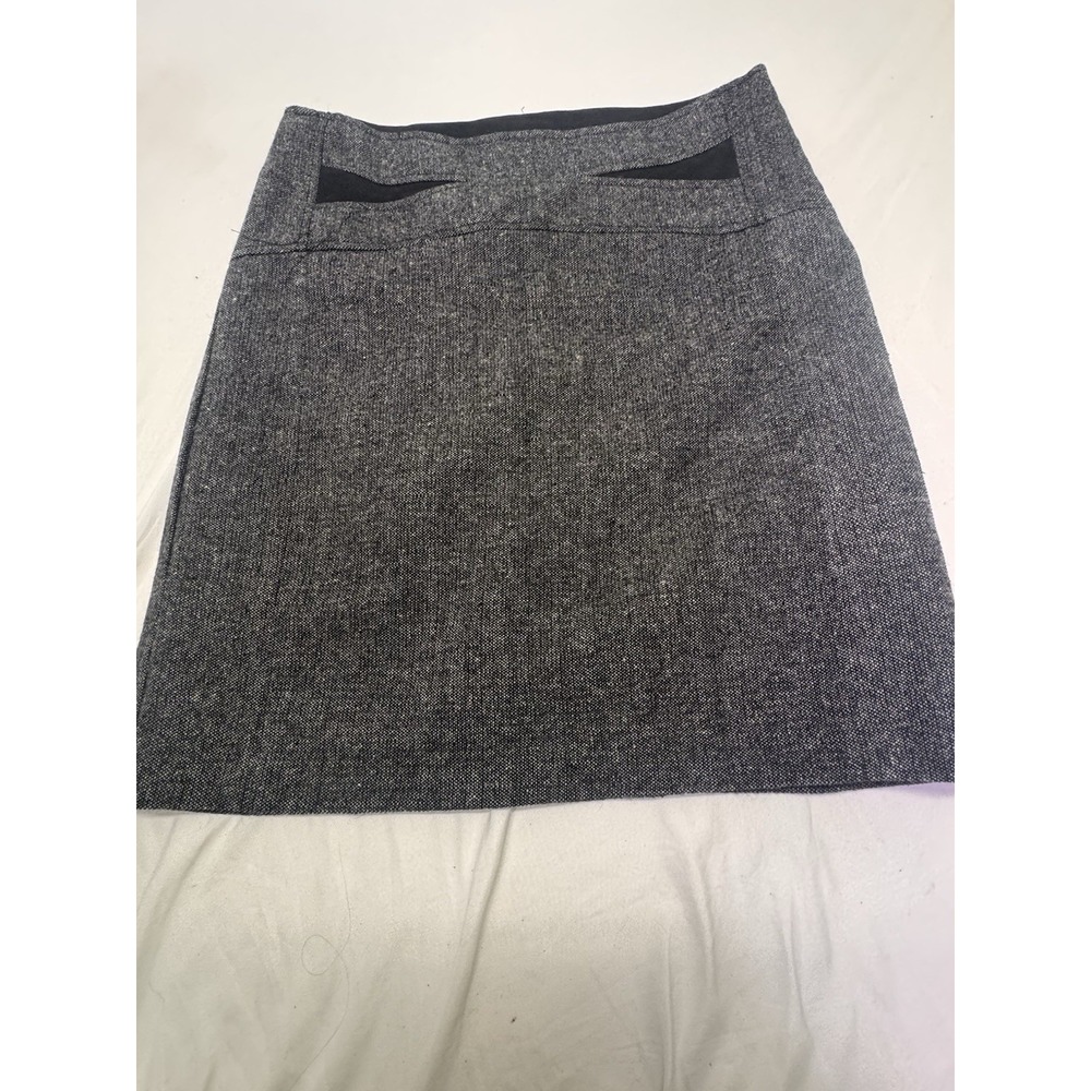 Dalia Collection Wool Blend Mini Skirt‎ Women's Size 6 Gray Cut Out Goth Western